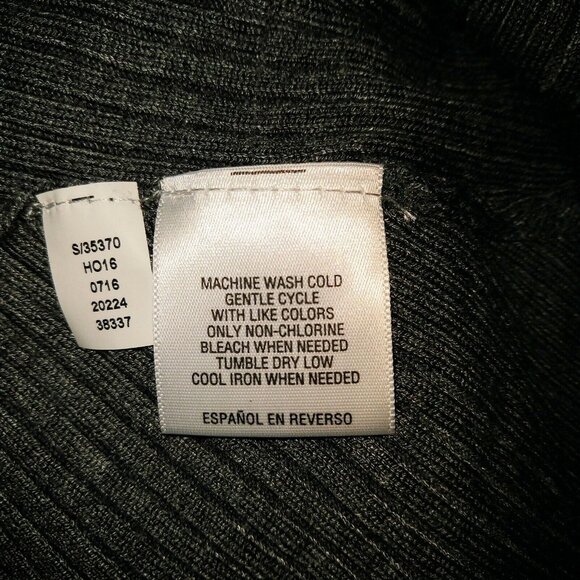 Style & Co Sweater Pullover Steel Gray Women Ribbed Scoop Neck Size XL - Picture 4 of 6